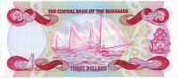 Image 2 for 1984 Bahamas Three Dollar Note UNC A881793