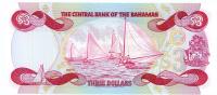 Image 2 for 1984 Bahamas Three Dollar Note UNC A535330