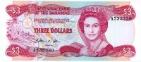 Image 1 for 1984 Bahamas Three Dollar Note UNC A535330
