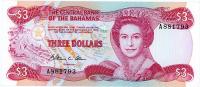 Image 1 for 1984 Bahamas Three Dollar Note UNC A881793