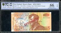 Image 1 for 1992 New Zealand $5.00 Specimen PCGS 66 Gem UNC