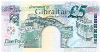 Image 2 for 2000 Gibraltar Five Pound Note MM 005479 UNC