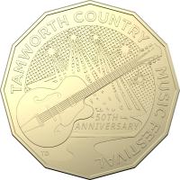 Image 2 for 2022 .50¢ 50th Anniversary of the Tamworth Country Music Festival CuNi Coin on Card