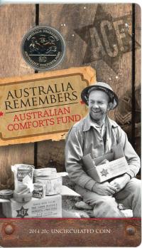 Image 1 for 2014 Twenty Cent Uncirculated Coin - Australia Remembers Australia's Comfort Fund