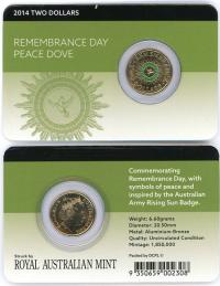 Image 1 for 2014 $2.00 Remembrance Day - Peace Dove