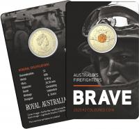 Image 1 for 2020 $2 Coloured Circulating Coin-in-Card - Australian Firefighters