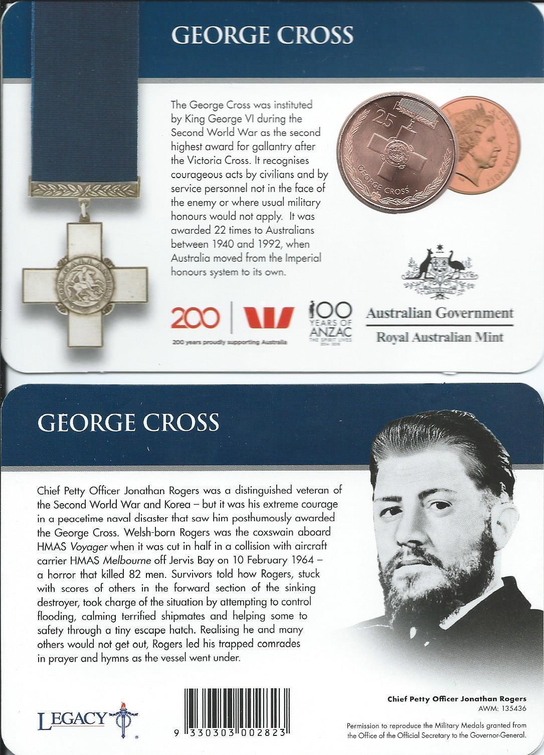 Thumbnail for 2017 Legends of the ANZACS - George Cross