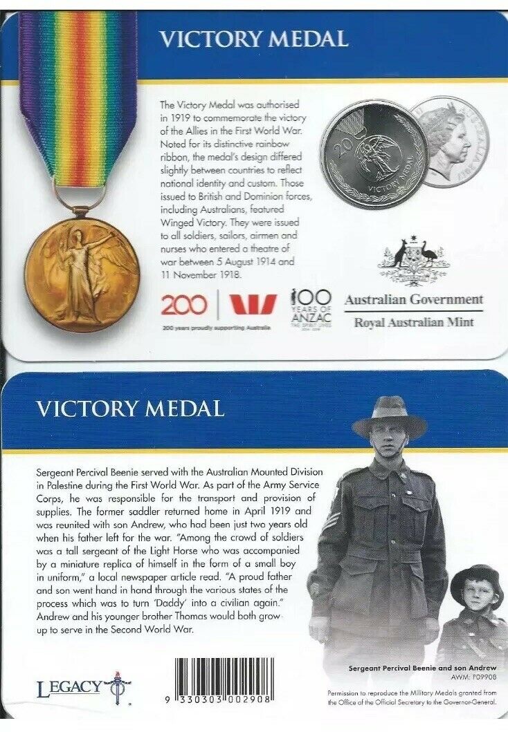 Thumbnail for 2017 Legends of the ANZACS - Victory Medal