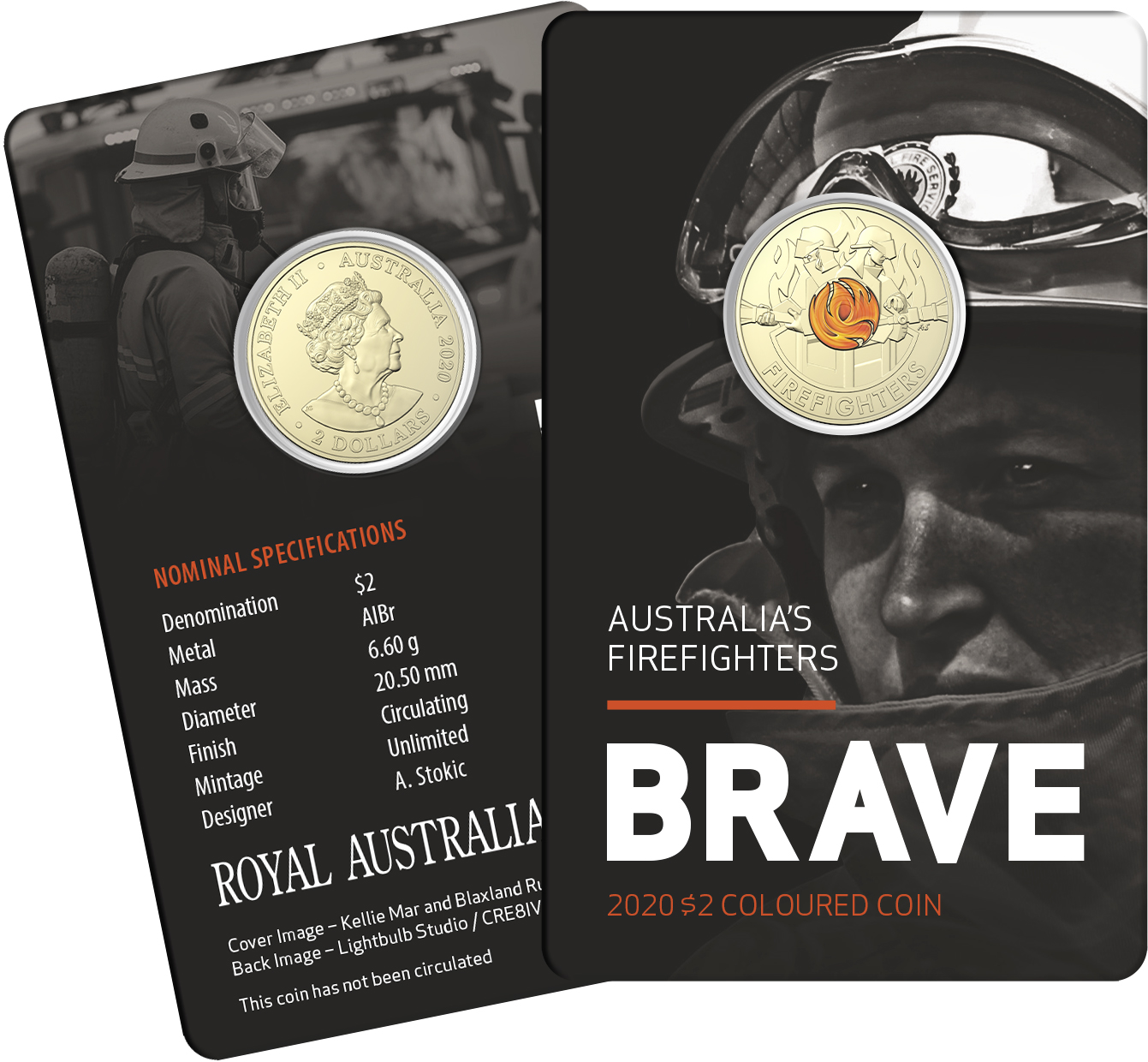 Thumbnail for 2020 $2 Coloured Circulating Coin-in-Card - Australian Firefighters