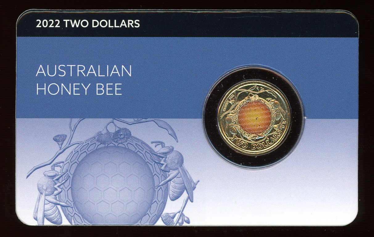Thumbnail for 2022 Australian Honey Bee $2.00 on Blue coloured DCPL Card